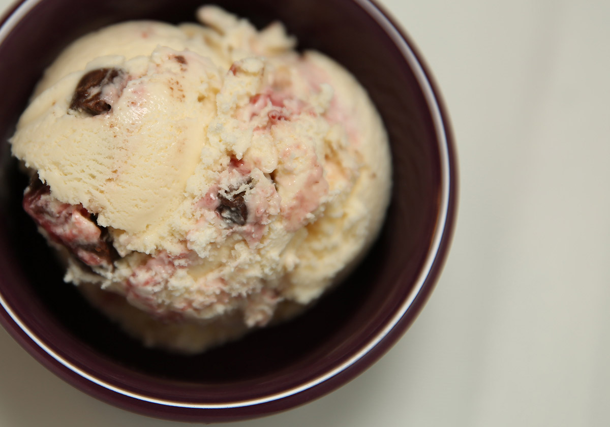 White Chocolate Raspberry Truffle Ice Cream