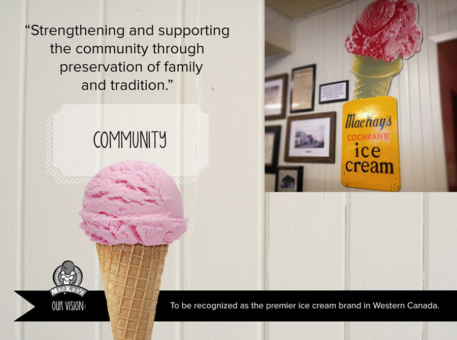 Cochrane community involvement, Mackay's Ice Cream.